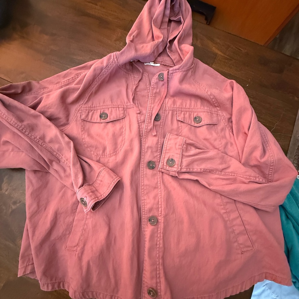 Maurices Dusty Pink Hooded Jacket